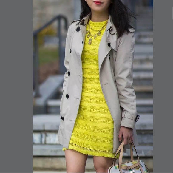 J. Crew Dresses & Skirts - J CREW BRIGHT YELLOW FRINGE SLEEVELESS DRESS